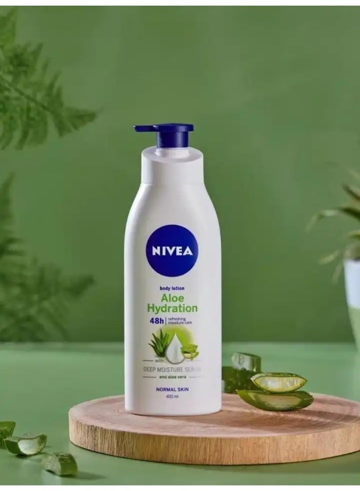 نيفيا لوشن نيفيا للجسم - ترطيب بالصبار، زجاجة سعة 400 مل. - Image 1